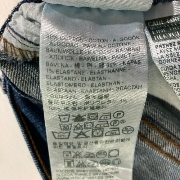 Levi’s Jeans Womens 12S 31x30 Blue Denim Mid Rise Straight Leg Stretch - Picture 8 of 12